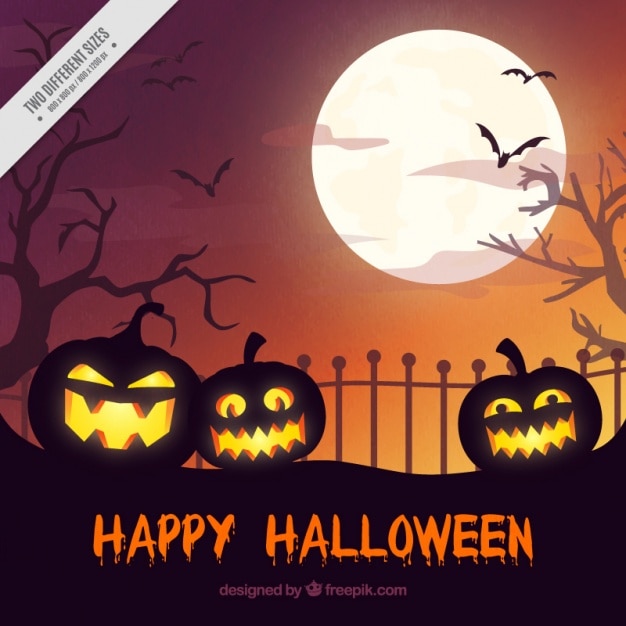 Gratis vector happy halloween achtergrond