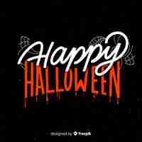 Gratis vector happy halloween belettering