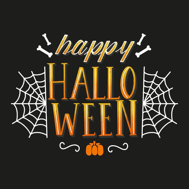 Happy halloween belettering