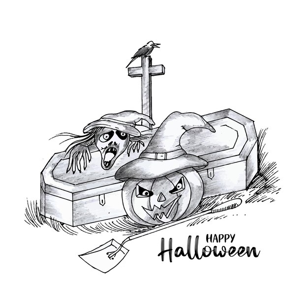 Happy Halloween festival viering duivel horror achtergrond