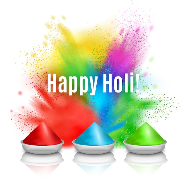 Gratis vector happy holi holiday wenskaart