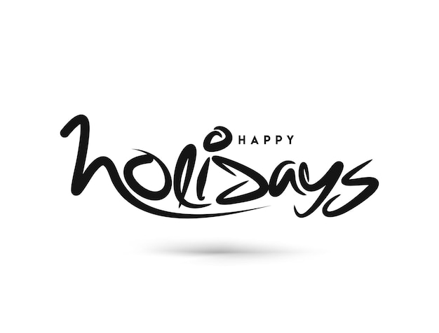Happy holidays-tekst gemaakt van handschrift vector design element