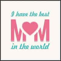 Gratis vector happy mother day lettering handgemaakte kalligrafie vector illustratie moeder dagkaart