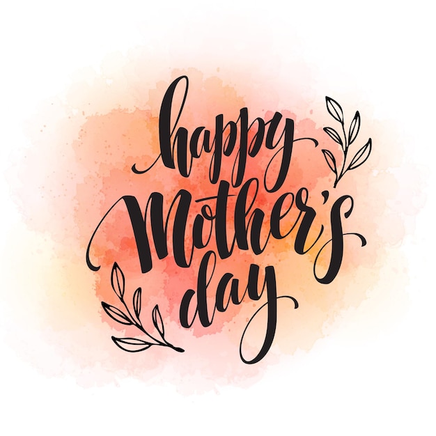 Gratis vector happy mothers day handgetekende wenskaart.