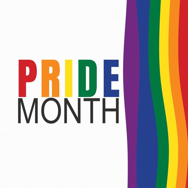 Happy Pride Month Groeten Violet Blauw Groen Kleurrijke Achtergrond Social Media Design Banner Gratis Vector
