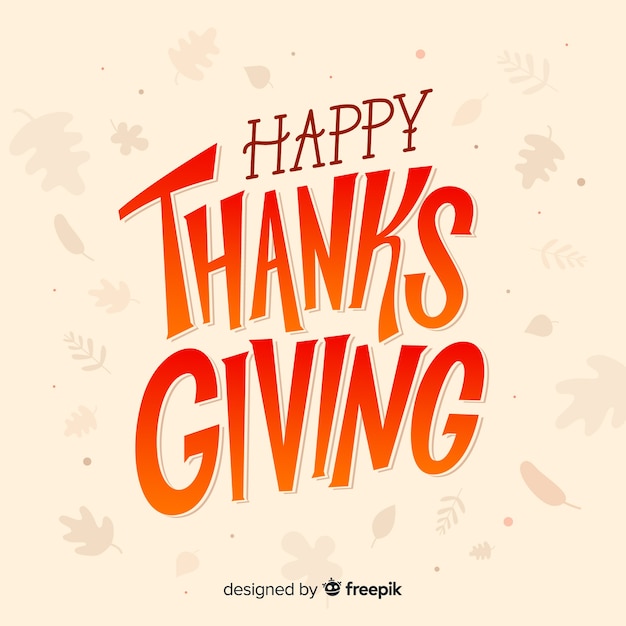 Happy thanksgiving belettering