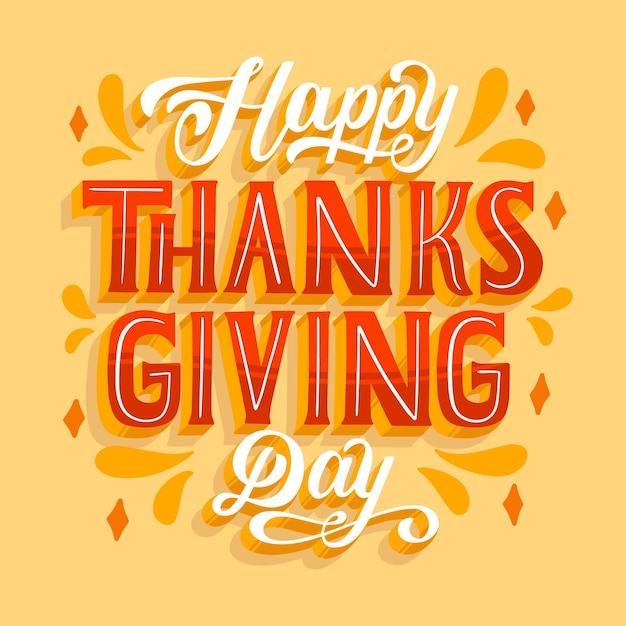 Happy thanksgiving belettering