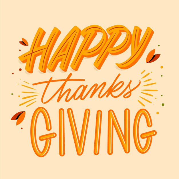 Happy thanksgiving belettering