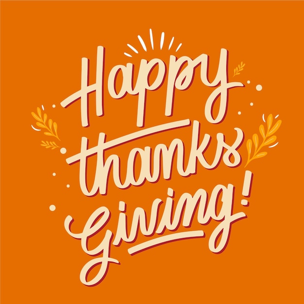 Happy thanksgiving belettering