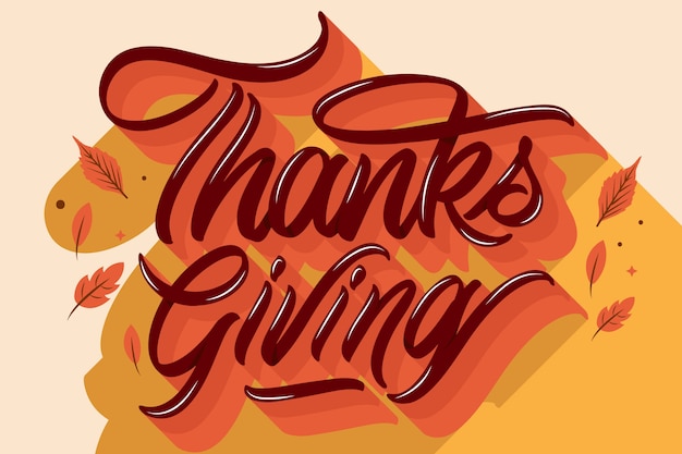 Happy thanksgiving concept met letters