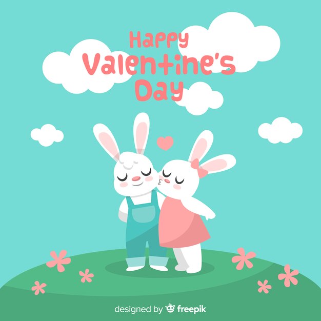 Gratis vector happy valentijnsdag achtergrond