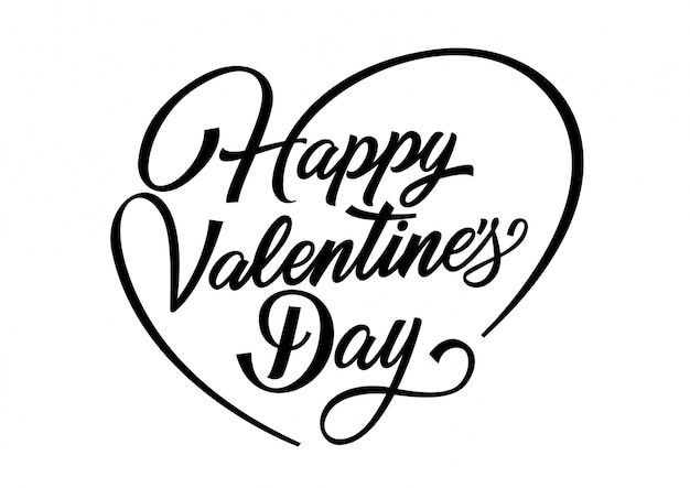 Happy Valentijnsdag belettering