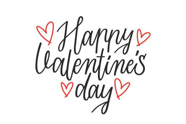 Happy Valentijnsdag belettering