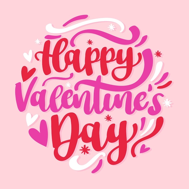 Happy Valentijnsdag belettering