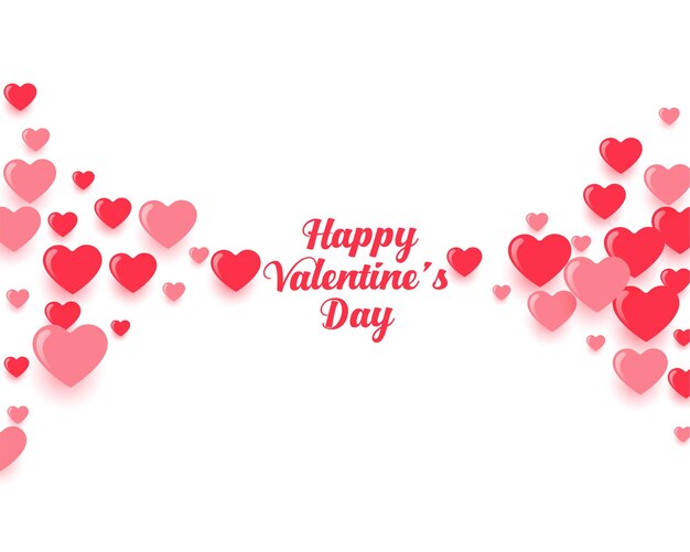 Happy Valentijnsdag drijvende harten achtergrond