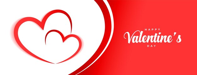 Happy Valentijnsdag harten banner ontwerp