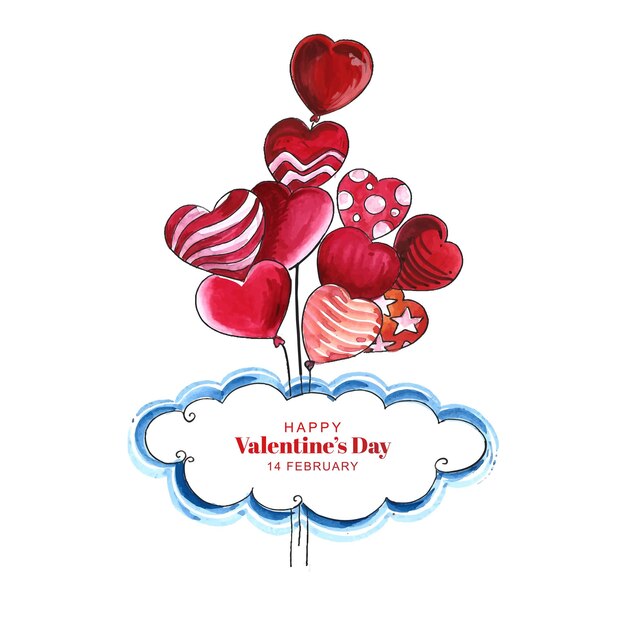 Happy Valentijnsdag mooie hart wenskaart achtergrond