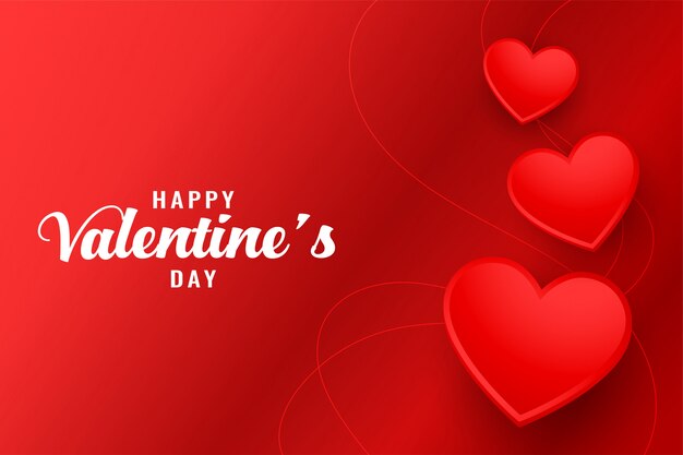 Happy Valentijnsdag mooie rode harten wenskaart