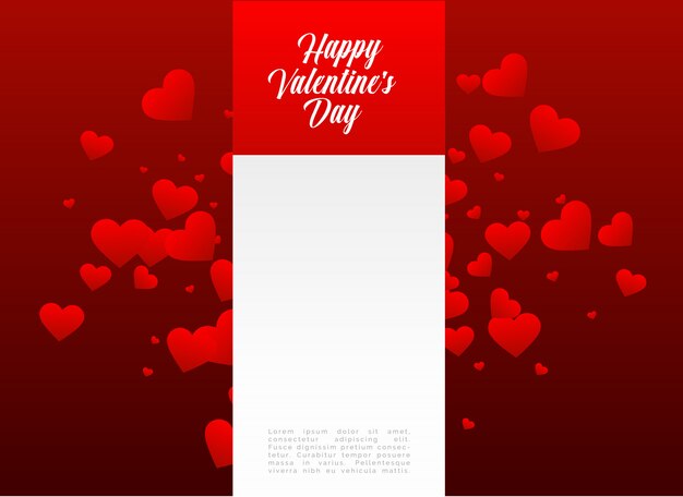 Happy Valentijnsdag ontwerp met tekst ruimte