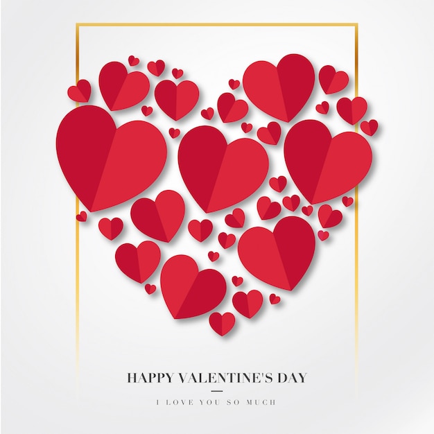 Happy Valentine's Day achtergrond met harten