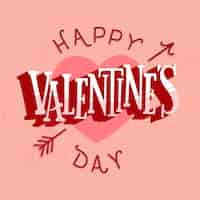 Gratis vector happy valentine's day belettering