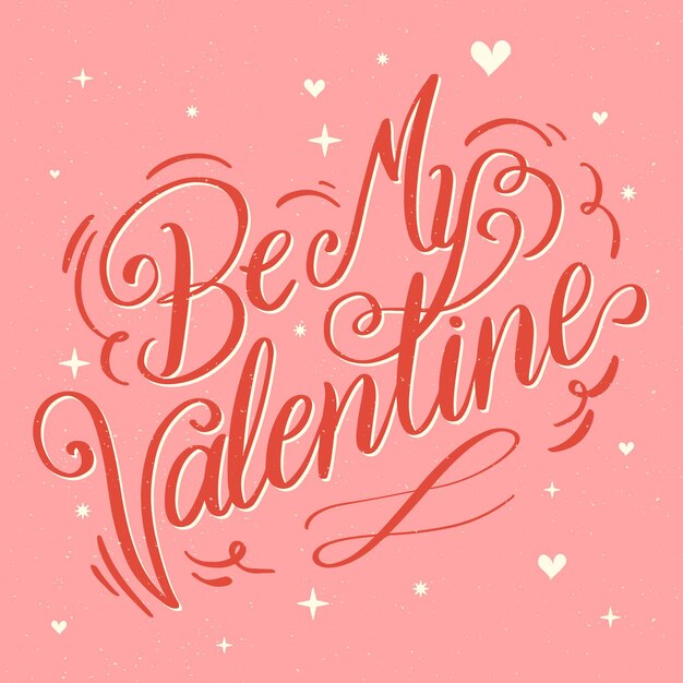 Happy Valentine's Day belettering