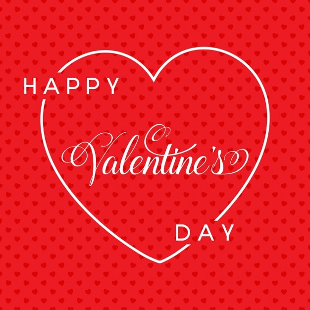 Gratis vector happy valentines day achtergrond met decoratieve type