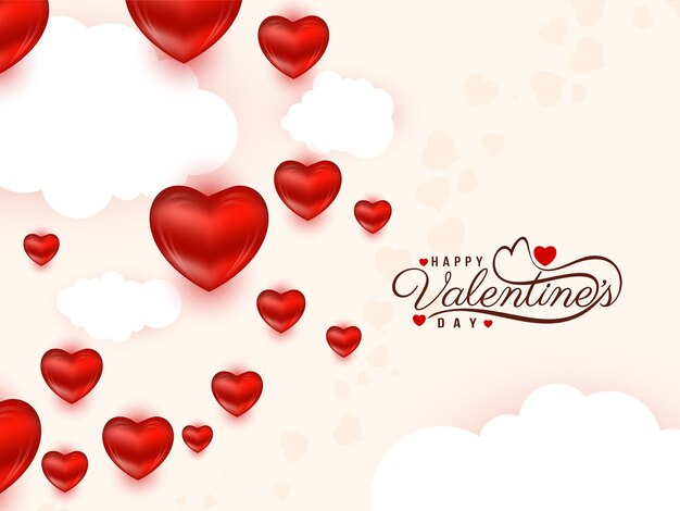 Happy Valentines day mooie harten achtergrond ontwerp vector