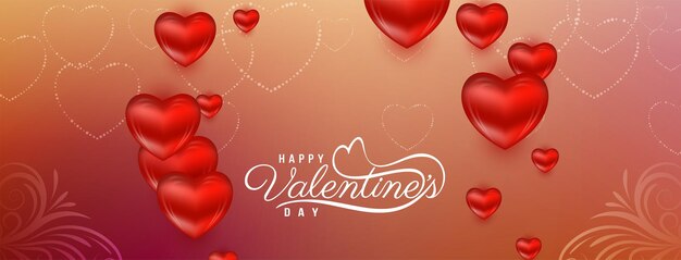 Happy Valentines day mooie mooie groet banner ontwerp vector