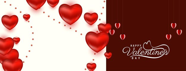 Happy Valentines day mooie mooie groet banner ontwerp vector