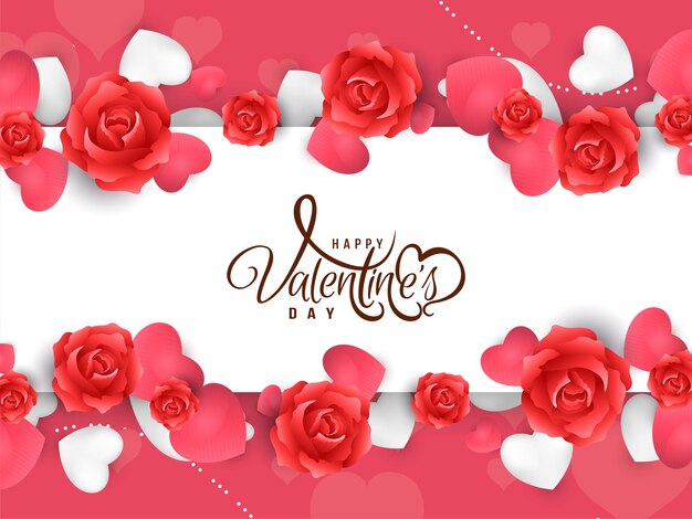 Happy Valentines day stijlvolle groet achtergrond ontwerp vector