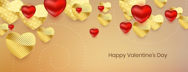 Happy valentines day viering decoratieve liefde banner ontwerp vector