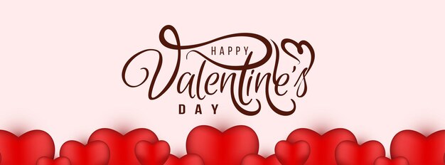 Happy Valentines Day viering mooie banner ontwerp vector