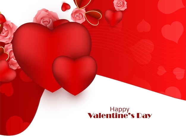 Happy valentines day viering wenskaart achtergrond vector