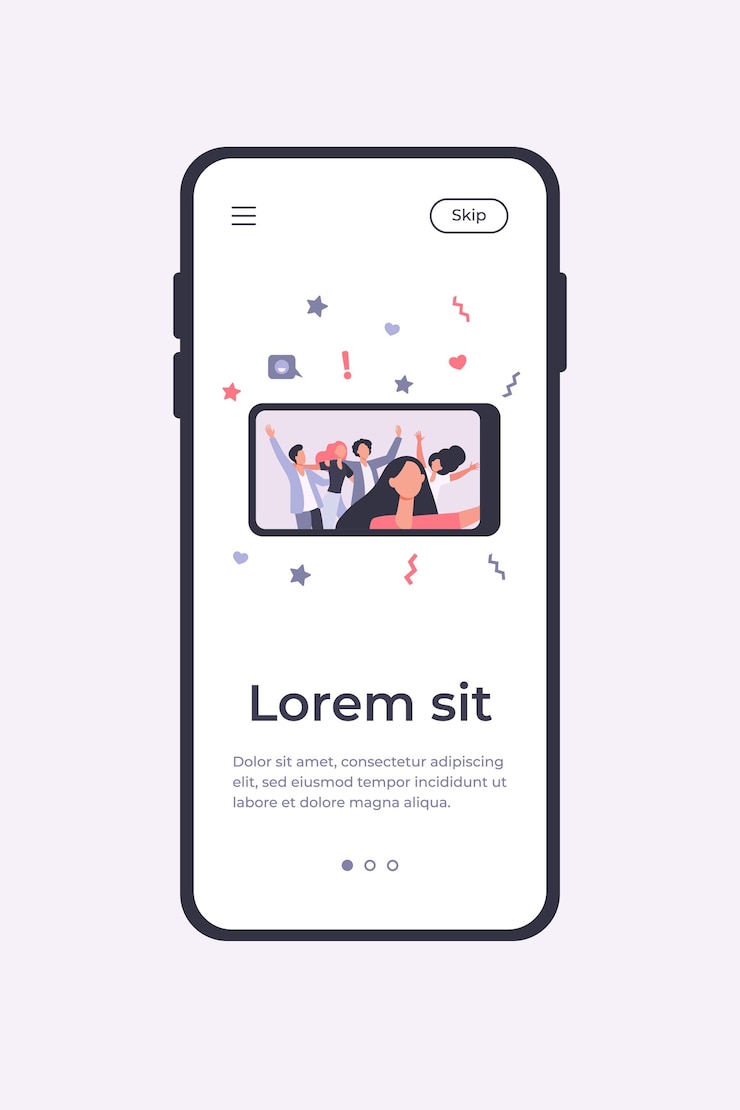 Gratis Vector happy vrienden selfie te nemen op smartphone tijdens feestje. leuke, mobiele telefoon, vakantie platte vectorillustratie. vriendschap en feestconcept voor banner, websiteontwerp of bestemmingswebpagina