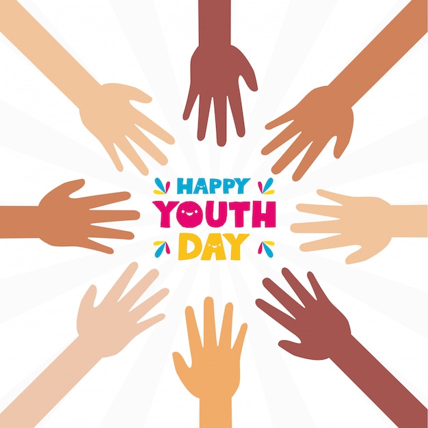 Gratis vector happy youth day