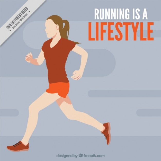 Gratis vector hardlopen is een lifestyle