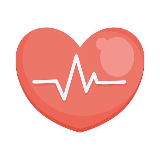 Gratis vector hart cardio met hartslag