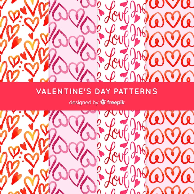 Hart en woord valentine patroon collectie