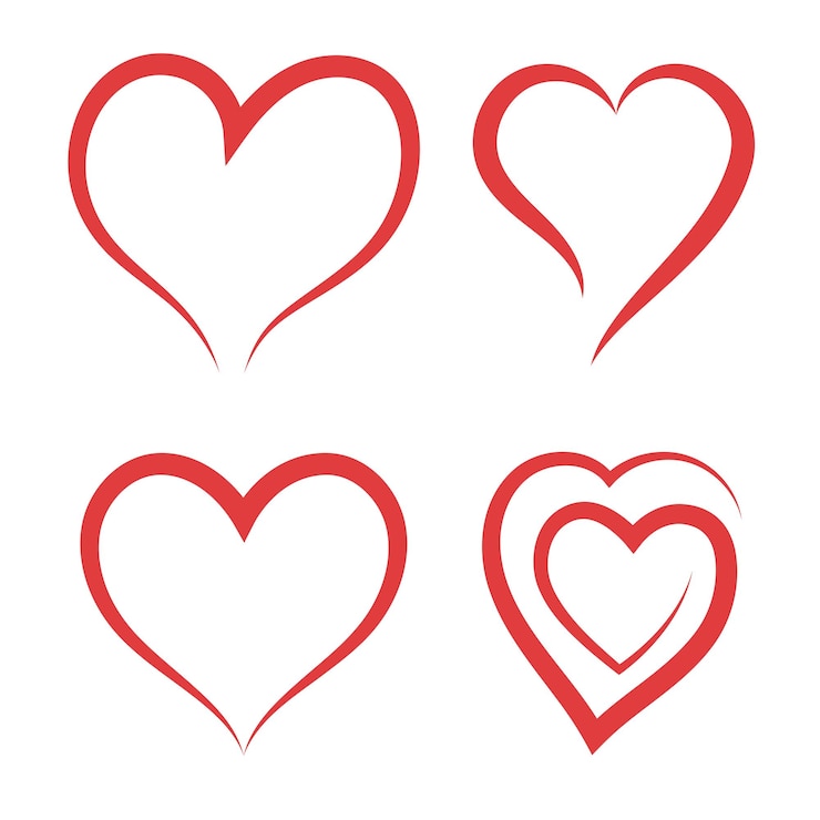 Gratis Vector harten overzicht set