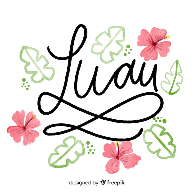 Gratis vector hawaiiaanse luauachtergrond