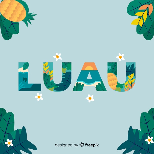 Hawaiiaanse luauachtergrond