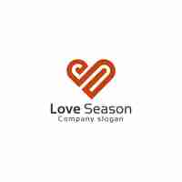 Gratis vector heart shaped logo template