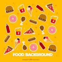 Gratis vector heerlijk eten achtergrond