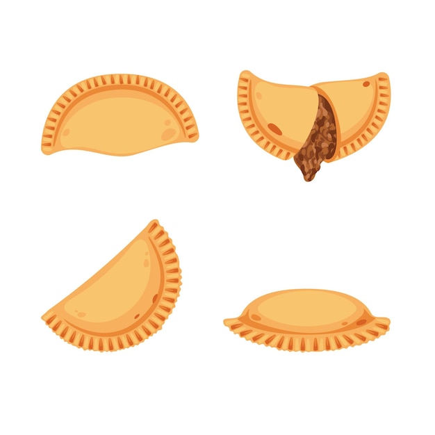 Gratis vector heerlijke empanada-collectie