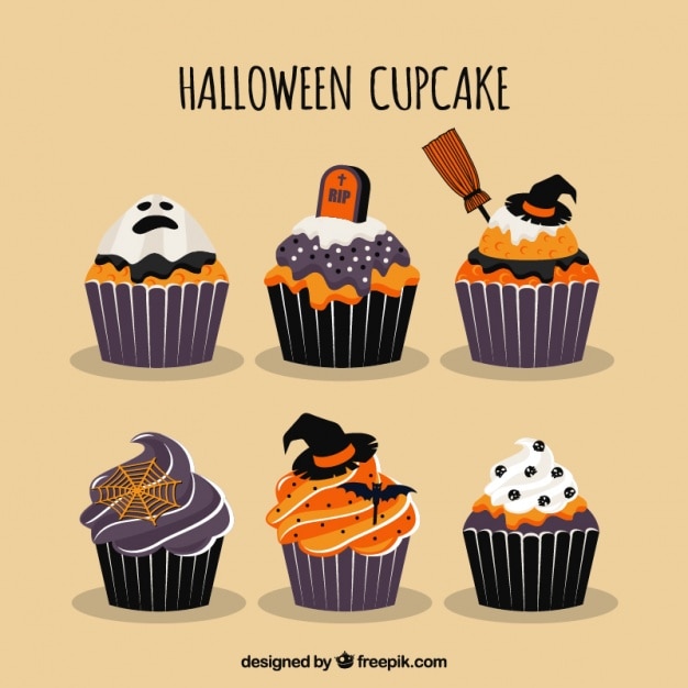 Heerlijke muffins met halloween elementen