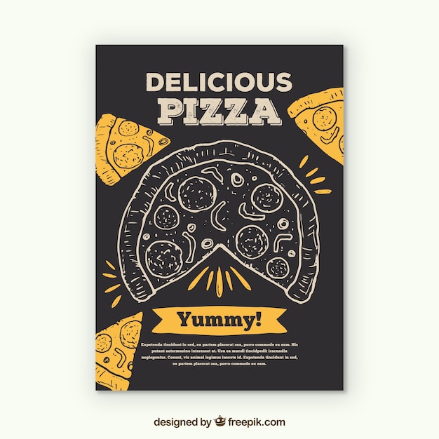 Gratis vector heerlijke pizza banner