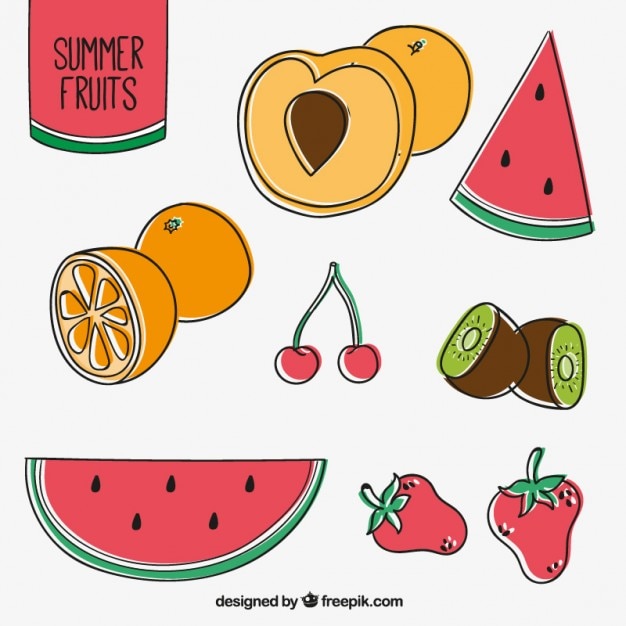 Gratis vector heerlijke zomer fruit