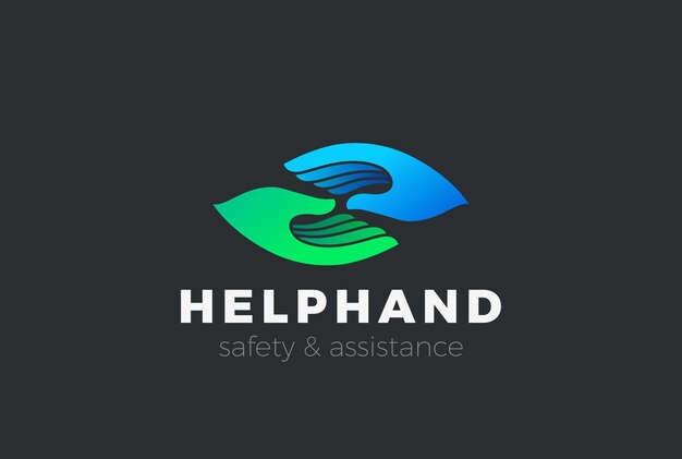Help Ondersteuning Assistentie Veiligheid Twee handen-logo.