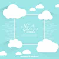 Gratis vector hemel en wolken achtergrond